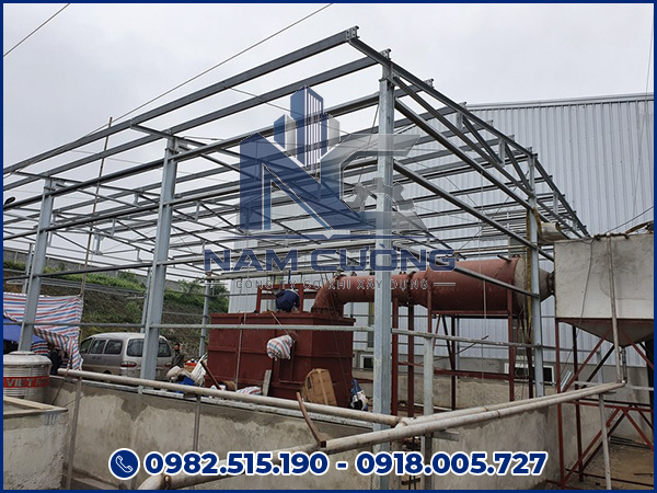 Gia công, lắp đặt nhà thép tiền chế